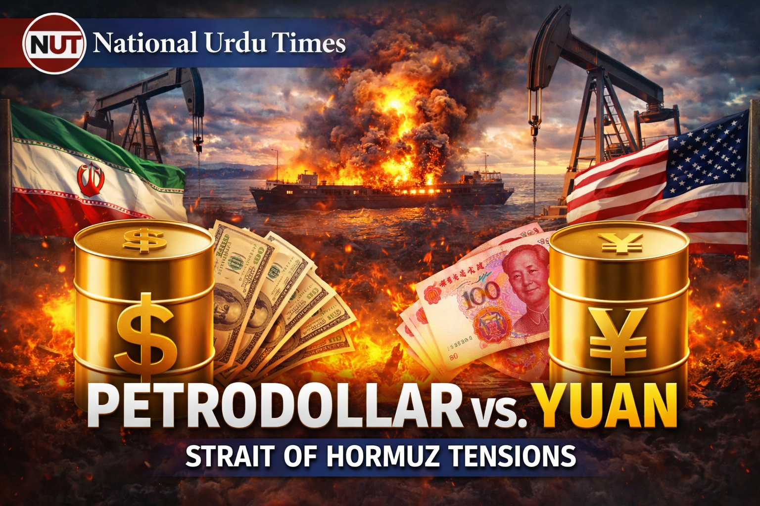 آبنائے ہرمز اور پیٹرو ڈالر نظام پر نئی بحث، ایران اور چین کی تیل تجارت پر عالمی توجہ