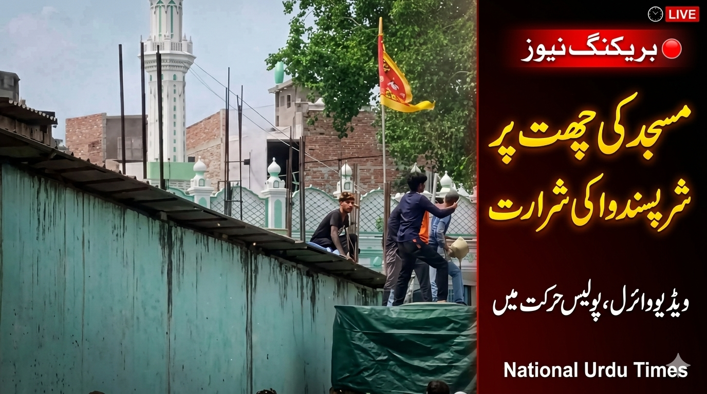 دارالحکومت دہلی کے علاقے تغلق آباد میں ایک ویڈیو سوشل میڈیا پر تیزی سے وائرل ہو رہی ہے، جس میں مبینہ طور پر چند نوجوان ایک مذہبی مقام کی عمارت کی چھت پر چڑھ کر نازیبا حرکات کرتے ہوئے نظر آ رہے ہیں